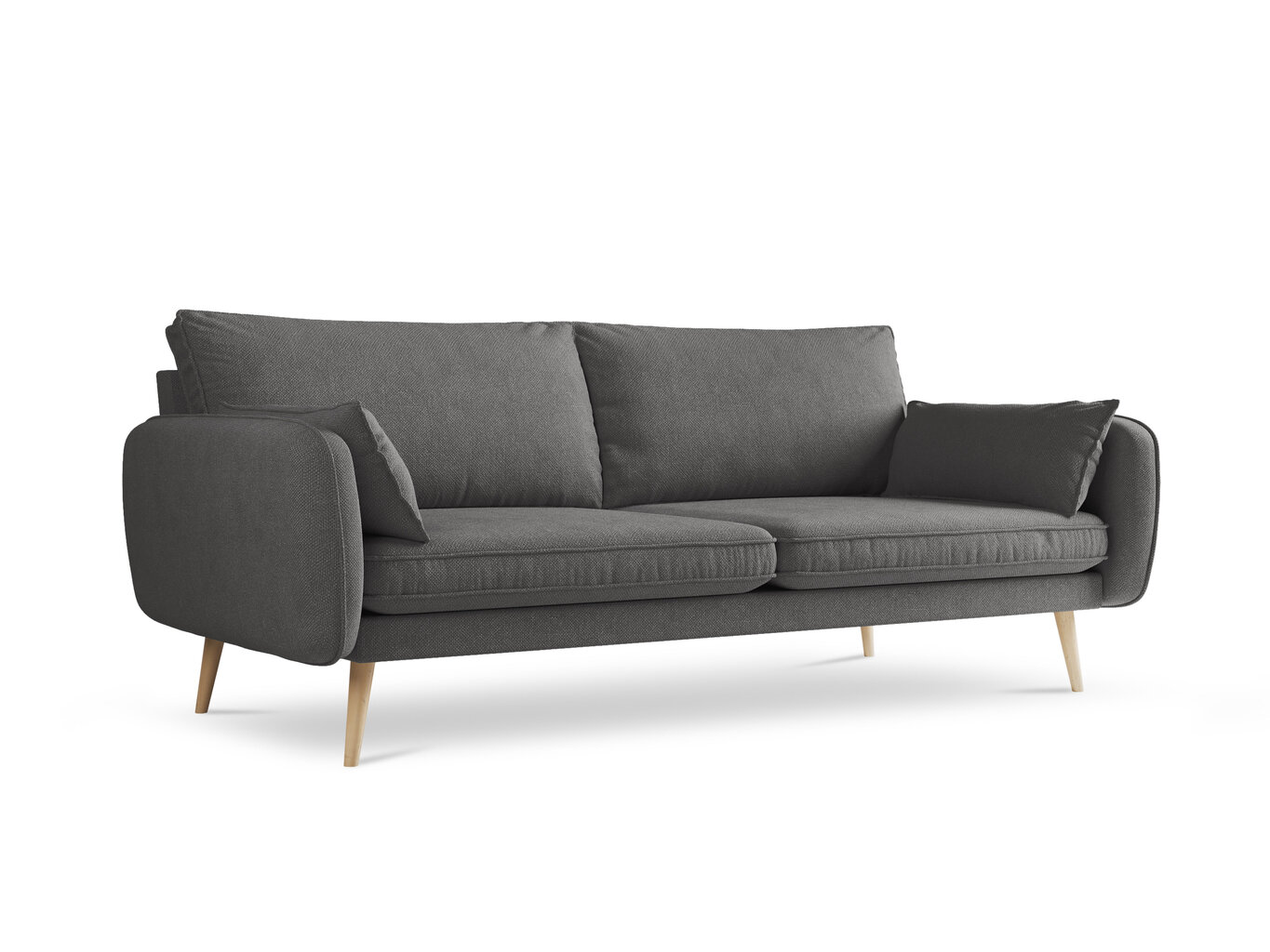 Kooko Home Lento -sohva, 4-istuttava, tummanharmaa / ruskea hinta ja tiedot | Sohvat ja vuodesohvat | hobbyhall.fi