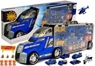 Iso poliisiauto autojen kanssa, LeanToys hinta ja tiedot | Poikien lelut | hobbyhall.fi