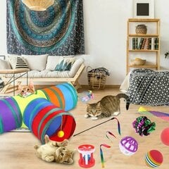 Suuri sarja kissan leluja, 22-osainen tunneli, 80cm hinta ja tiedot | Kissan lelut | hobbyhall.fi