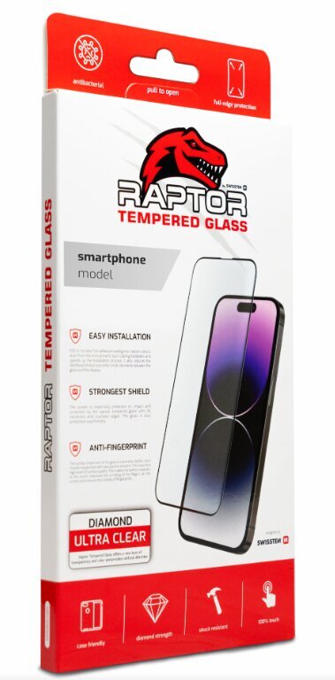 Swissten Raptor Diamond Ultra Full Face Tempered Glass for Apple iPhone 14 Plus hinta ja tiedot | Näytönsuojakalvot ja -lasit | hobbyhall.fi