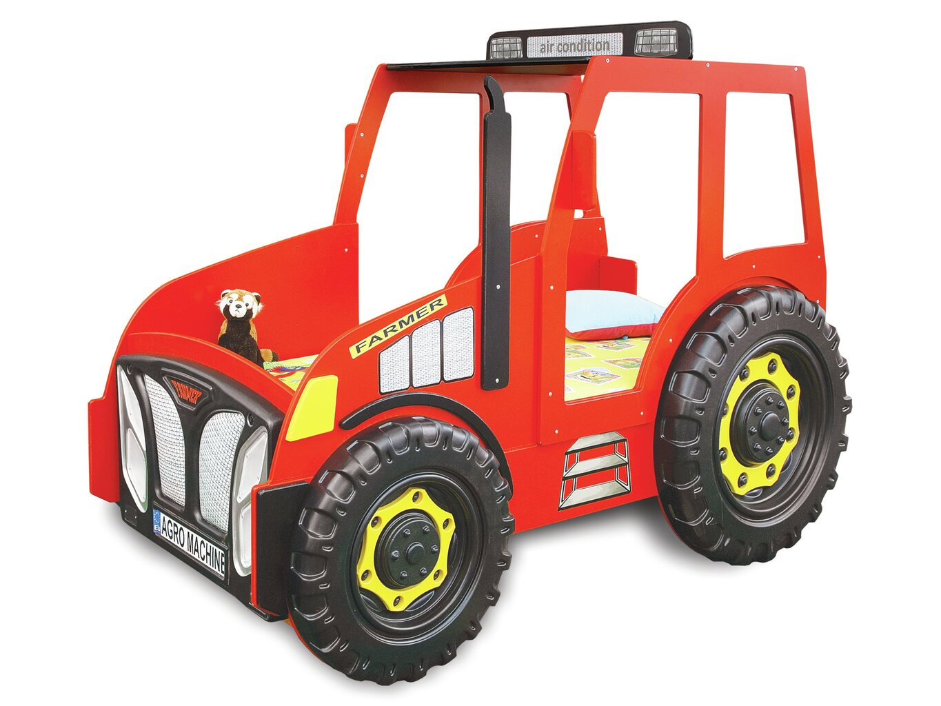 Sänky patjalla Tractor, punainen hinta ja tiedot | Lastensängyt | hobbyhall.fi
