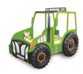 Sänky patjalla Tractor, vihreä hinta ja tiedot | Lastensängyt | hobbyhall.fi