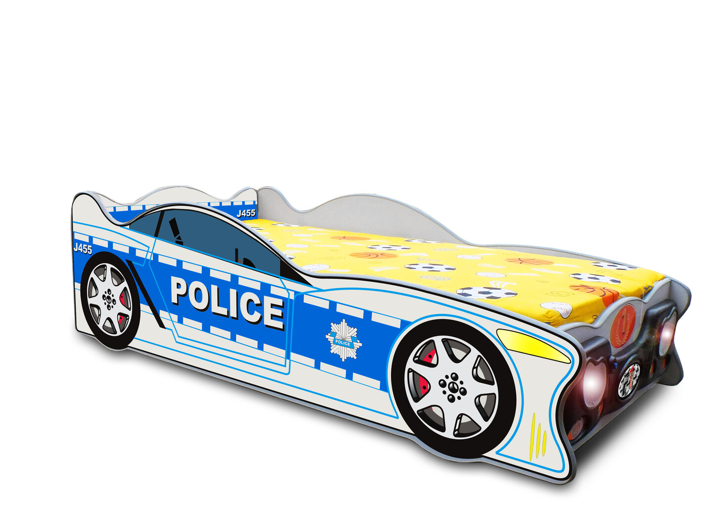 Sänky patjalla Speedy Police, 140x70 cm hinta ja tiedot | Lastensängyt | hobbyhall.fi