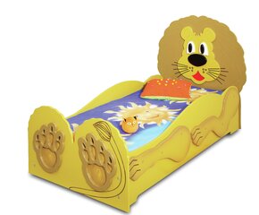 Sänky patjalla Lion Small, keltainen hinta ja tiedot | Lastensängyt | hobbyhall.fi