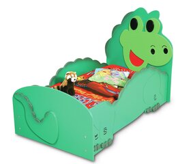 Sänky patjalla Dino Small, vihreä hinta ja tiedot | Lastensängyt | hobbyhall.fi