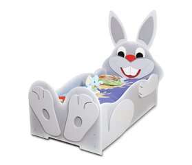 Sänky patjalla Rabbit Big, harmaa hinta ja tiedot | Lastensängyt | hobbyhall.fi