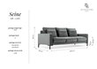 Kolmen istuttava sohva Interieurs86 Seine, vaaleanharmaa hinta ja tiedot | Sohvat ja vuodesohvat | hobbyhall.fi