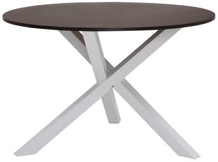 Ruokapöytä Notio Living Bria 120, ruskea/valkoinen hinta ja tiedot | Ruokapöydät | hobbyhall.fi