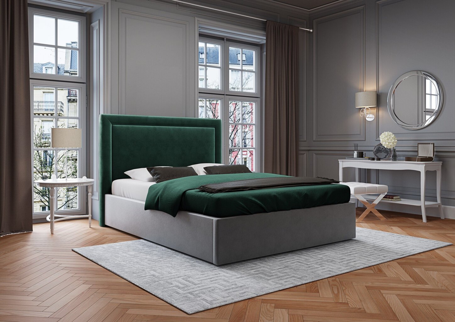 Sängynpääty Mazzini Sofas Primevere 160 cm, vihreä hinta ja tiedot | Sängyt | hobbyhall.fi