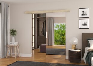ADRK Furniture Tess 96 ovi peilillä, tammen värinen hinta ja tiedot | Kaapit | hobbyhall.fi