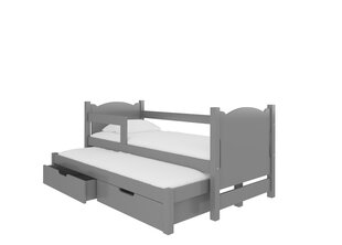 Lasten sänky Adrk Furniture Campos 180x75/172x75 cm, harmaa hinta ja tiedot | Lastensängyt | hobbyhall.fi