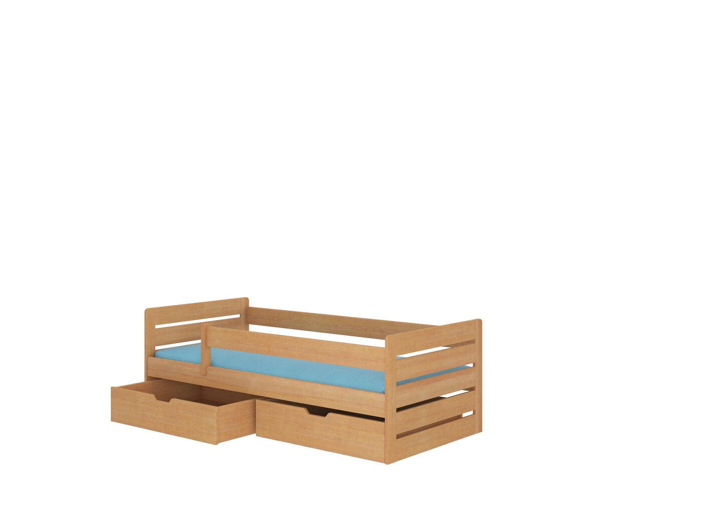 Lasten sänky ADRK Furniture Tomi 04 180x80 turvalaidalla, ruskea hinta ja tiedot | Lastensängyt | hobbyhall.fi