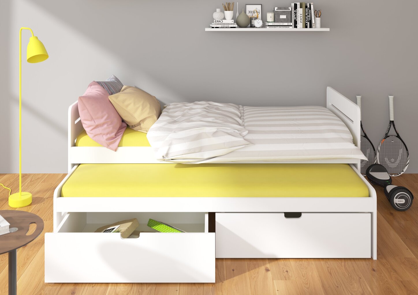 Lasten sänky ADRK Furniture Tomi 02 200x90, ruskea hinta ja tiedot | Lastensängyt | hobbyhall.fi