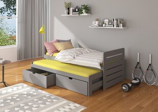 Lasten sänky ADRK Furniture Tomi 200x90, harmaa hinta ja tiedot | Lastensängyt | hobbyhall.fi