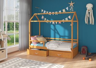 Sänky ADRK Furniture Rose 90x200 cm turvalaidalla, leppä hinta ja tiedot | Lastensängyt | hobbyhall.fi