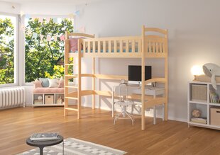 Parvisänky Adrk Furniture Miago 80x180 cm, vaaleanruskea hinta ja tiedot | Lastensängyt | hobbyhall.fi