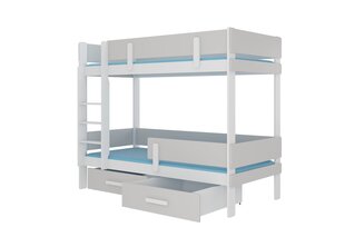 Kerrossänky ADRK Furniture Etiona 80x180 cm, valkoinen/harmaa hinta ja tiedot | Lastensängyt | hobbyhall.fi