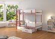Kerrossänky ADRK Furniture Etiona 80x180cm, roosa/valkoinen hinta ja tiedot | Lastensängyt | hobbyhall.fi