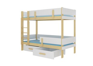 Kerrossänky ADRK Furniture Etiona 80x180 cm, vaaleanruskea/valkoinen hinta ja tiedot | Lastensängyt | hobbyhall.fi