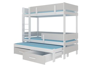 Kerrossänky ADRK Furniture Etapo 80x180cm, valkoinen/harmaa hinta ja tiedot | Lastensängyt | hobbyhall.fi