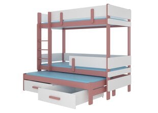 Kerrossänky ADRK Furniture Etapo 80x180cm, roosa/valkoinen hinta ja tiedot | Lastensängyt | hobbyhall.fi