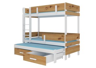 Kerrossänky ADRK Furniture Etapo 90x200cm, ruskea/valkoinen hinta ja tiedot | Lastensängyt | hobbyhall.fi