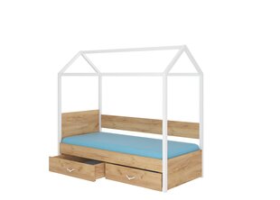 Sänky ADRK Furniture Otello 80x180 cm, ruskea/valkoinen hinta ja tiedot | Lastensängyt | hobbyhall.fi