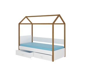 Sänky ADRK Furniture Otello 80x180 cm, valkoinen/ruskea hinta ja tiedot | Lastensängyt | hobbyhall.fi