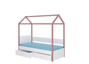 Sänky ADRK Furniture Otello 80x180 cm, roosa/valkoinen hinta ja tiedot | Lastensängyt | hobbyhall.fi