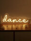 Neonkoriste "DANCE", keltainen, 37x13x1cm hinta ja tiedot | Seinävalaisimet | hobbyhall.fi