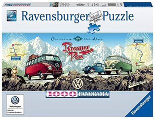 Ravensburger -palapeli ylittää Alpit VW: n kanssa! 1000p 15102 hinta ja tiedot | Palapelit | hobbyhall.fi