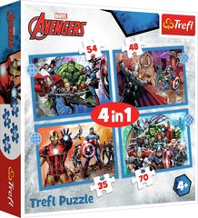 Trefl Puzzle 4in1 Brave Avengers hinta ja tiedot | Palapelit | hobbyhall.fi
