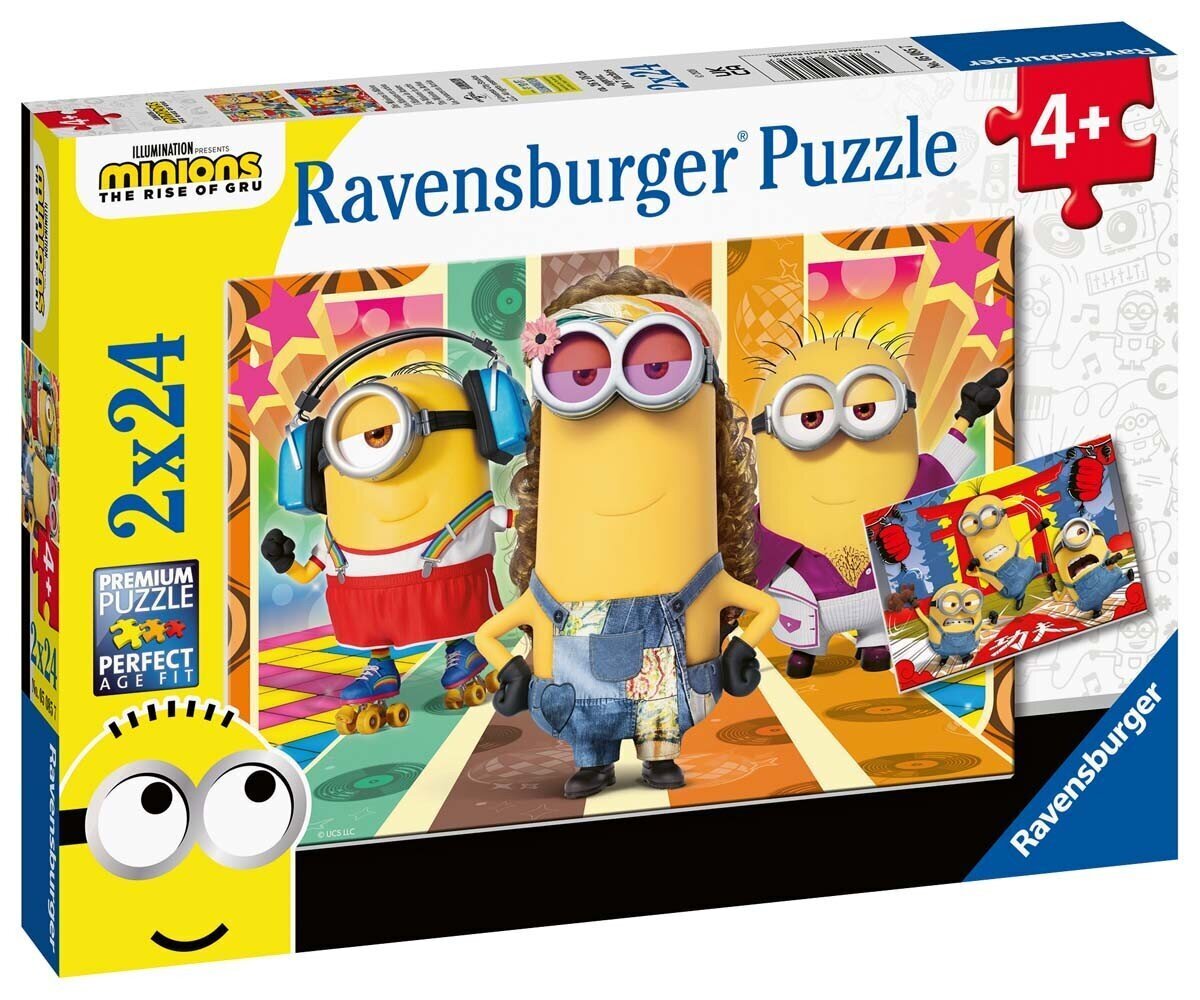 Palapeli Ravensburger Minionit toiminnassa, 2x 24 palaa hinta ja tiedot | Palapelit | hobbyhall.fi