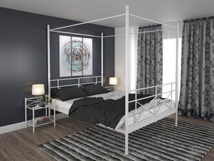 Sänky Tanja Canopy, 160x200 cm, valkoinen hinta ja tiedot | Sängyt | hobbyhall.fi