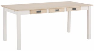 Pöytä Shields 180, valkoinen/tammi hinta ja tiedot | Ruokapöydät | hobbyhall.fi
