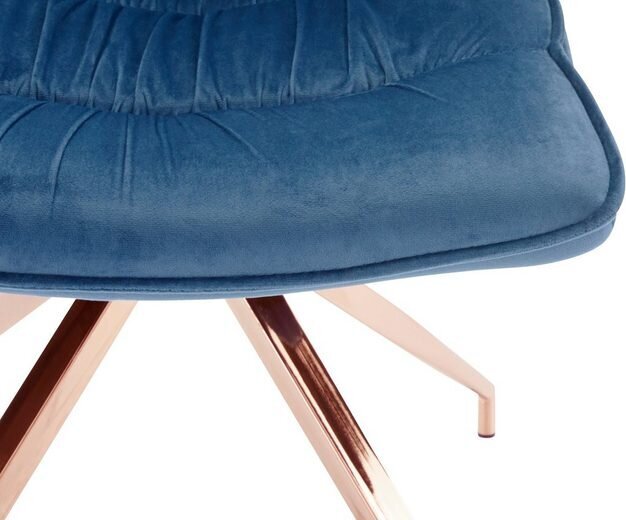 2 tuolin setti Notio Living Zoe, sininen hinta ja tiedot | Ruokapöydän tuolit | hobbyhall.fi