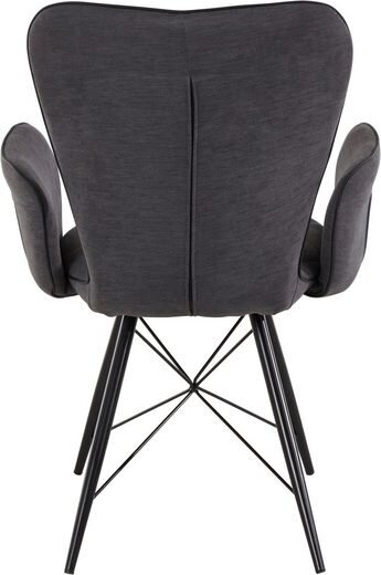 2 tuolia käsinojilla Notio Living Viola, tummanharmaa hinta ja tiedot | Ruokapöydän tuolit | hobbyhall.fi