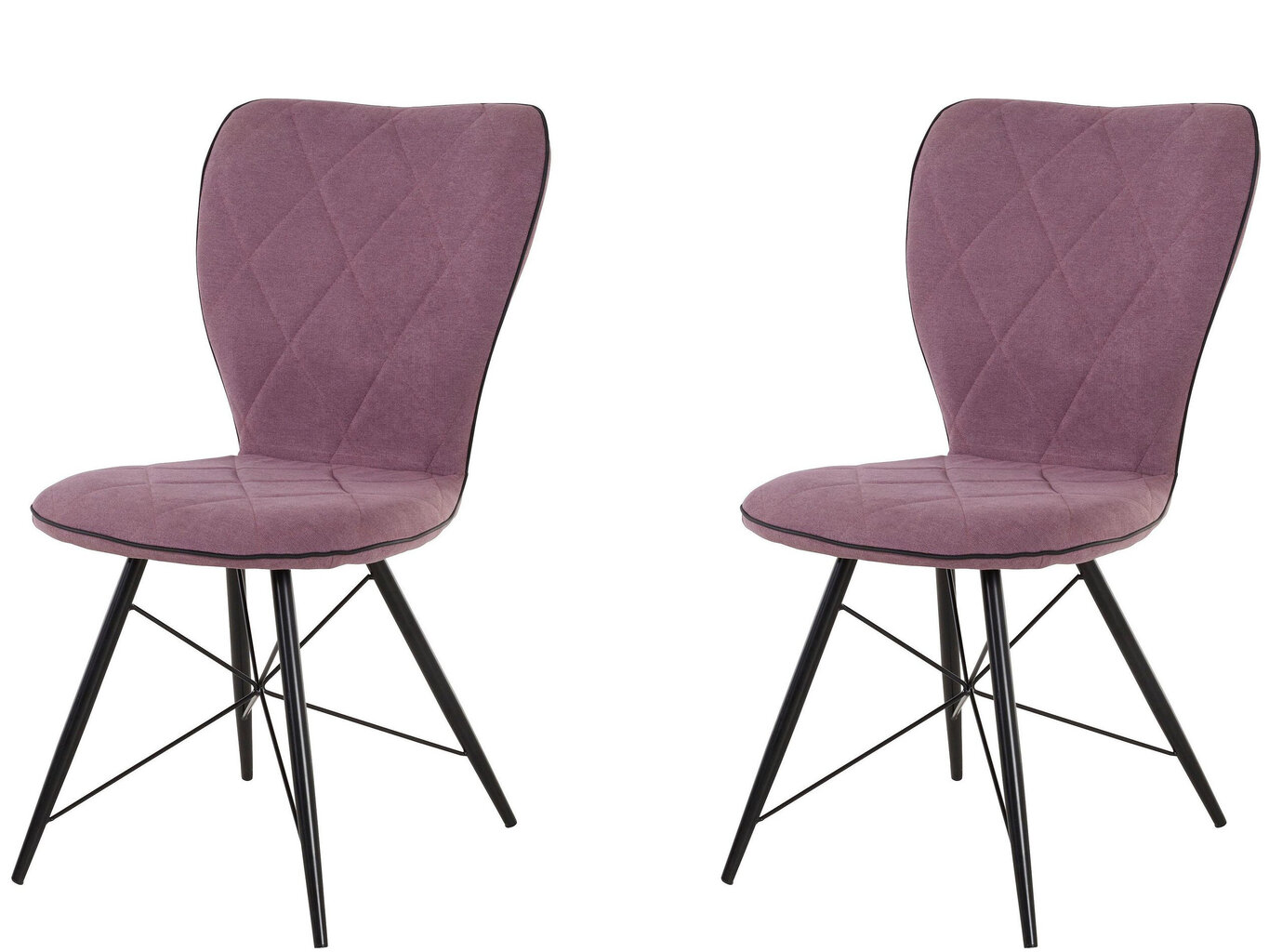 2 tuolin setti Notio Living Viola, violetti hinta ja tiedot | Ruokapöydän tuolit | hobbyhall.fi