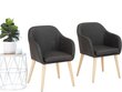 2 tuolin setti Puch, harmaa hinta ja tiedot | Ruokapöydän tuolit | hobbyhall.fi