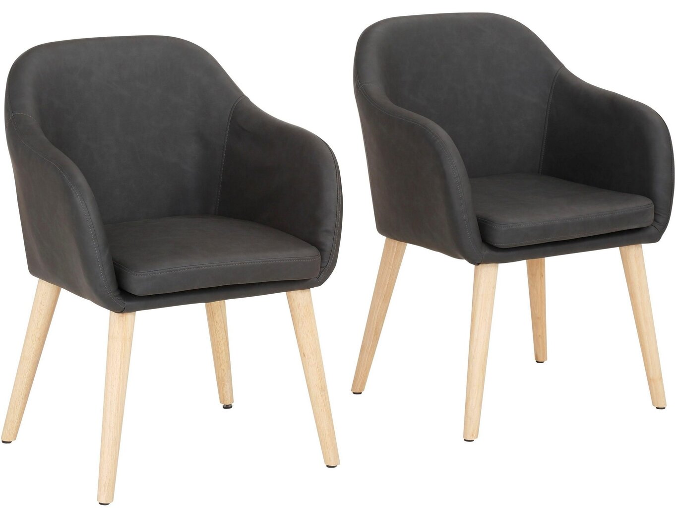 2 tuolin setti Puch, harmaa hinta ja tiedot | Ruokapöydän tuolit | hobbyhall.fi