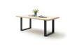 Jatkettava pöytä MC Akcent Dayton, 200/320 x 100 cm, vaaleanruskea/hopea hinta ja tiedot | Ruokapöydät | hobbyhall.fi