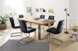 Jatkettava pöytä MC Akcent Dayton, 180/280 x 100 cm, ruskea/harmaa hinta ja tiedot | Ruokapöydät | hobbyhall.fi