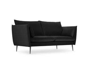 Micadoni Home Agate 2S, mustan värinen sohva hinta ja tiedot | Sohvat ja vuodesohvat | hobbyhall.fi