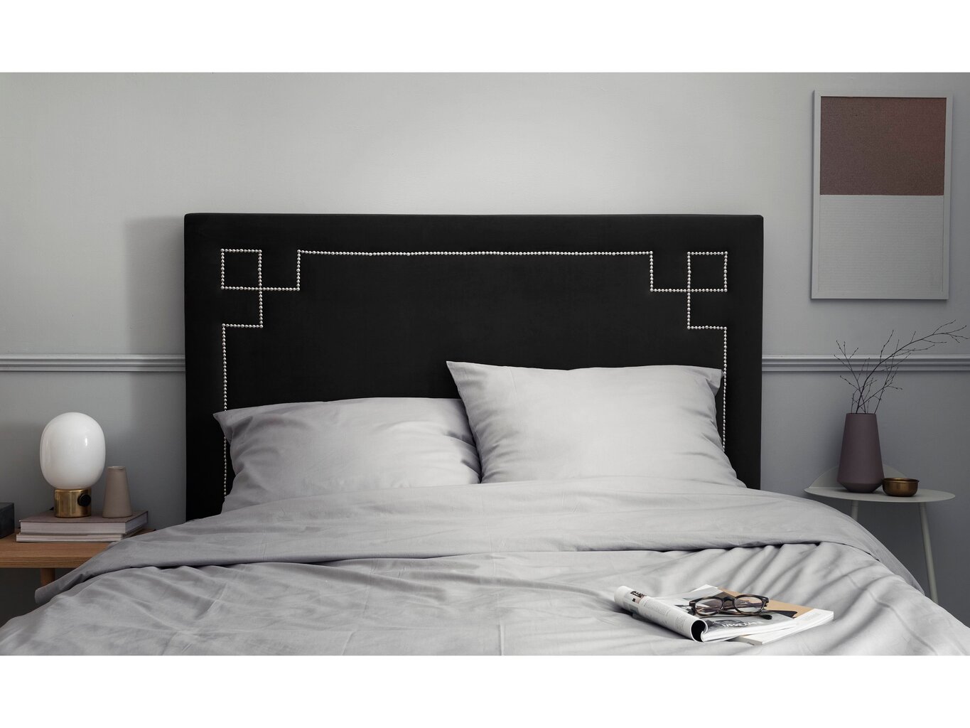 Sängynpääty Windsor and Co Eos 160 cm, musta hinta ja tiedot | Sängyt | hobbyhall.fi