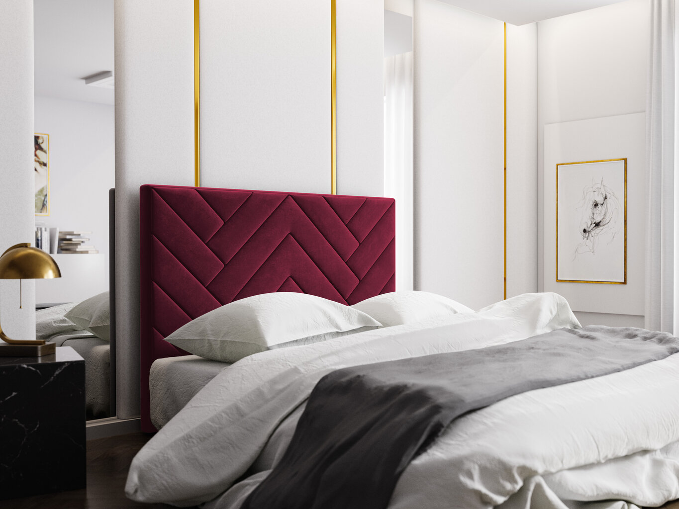 Sängynpääty Milo Casa Chiara 160 cm, punainen hinta ja tiedot | Sängyt | hobbyhall.fi