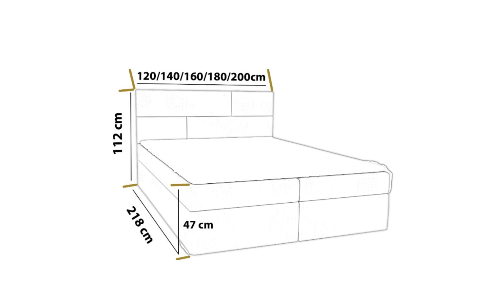 Sänky Kanada 140x200 cm, harmaa hinta ja tiedot | Sängyt | hobbyhall.fi