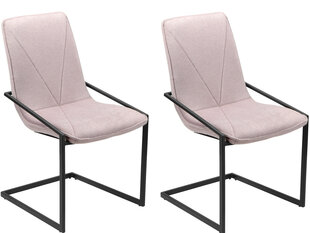 2 tuolin setti Notio Living Virtu, vaaleanpunainen hinta ja tiedot | Ruokapöydän tuolit | hobbyhall.fi