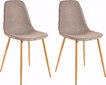2 tuolin setti Notio Living Canton, vaaleanruskea hinta ja tiedot | Ruokapöydän tuolit | hobbyhall.fi
