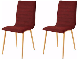 2 tuolin setti Notio Living Porter, punainen hinta ja tiedot | Ruokapöydän tuolit | hobbyhall.fi