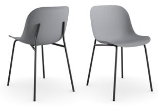 2 tuolin setti Notio Living Orca, harmaa/musta hinta ja tiedot | Ruokapöydän tuolit | hobbyhall.fi